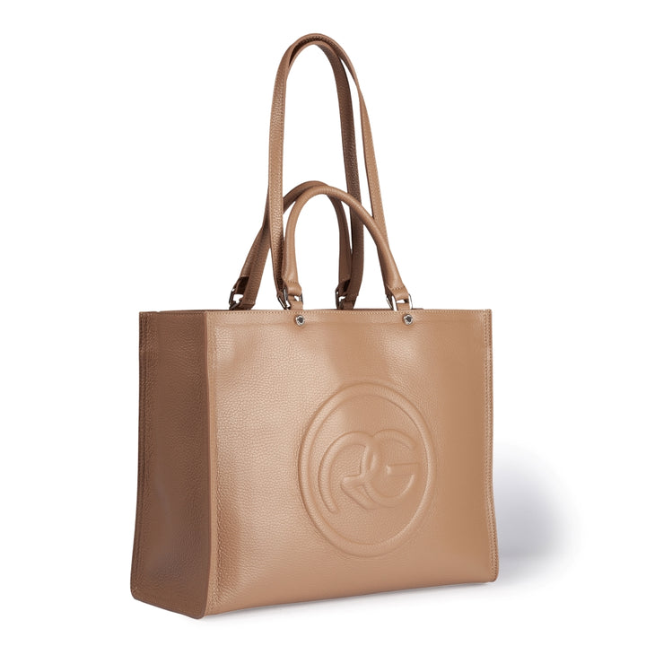 Roberta Gandolfi Roberta Pelle Large Borsa a mano in pelle con doppi spallacci per essere portata a spalla e tramezza In Linea