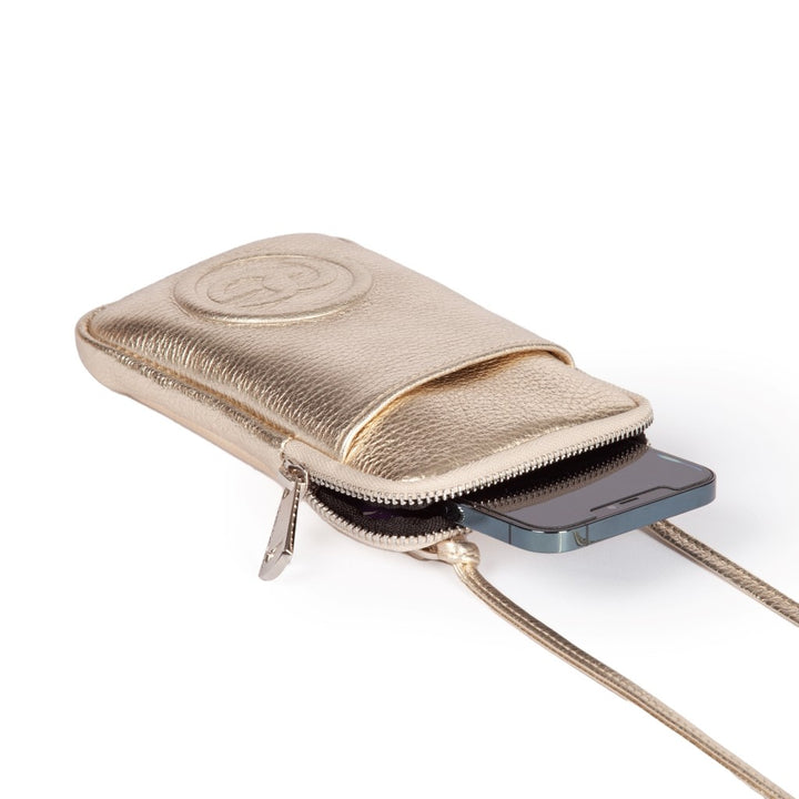 Roberta Gandolfi RG Phone holder in pelle di vitello con tracolla staccabile e regolabile Qualità Garantita