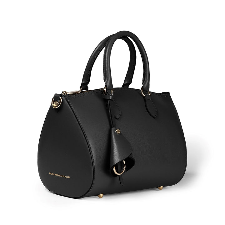 Roberta Gandolfi Nicole bowling in pelle stampa "light saffiano" con tracolla staccabile e regolabile Convenienza