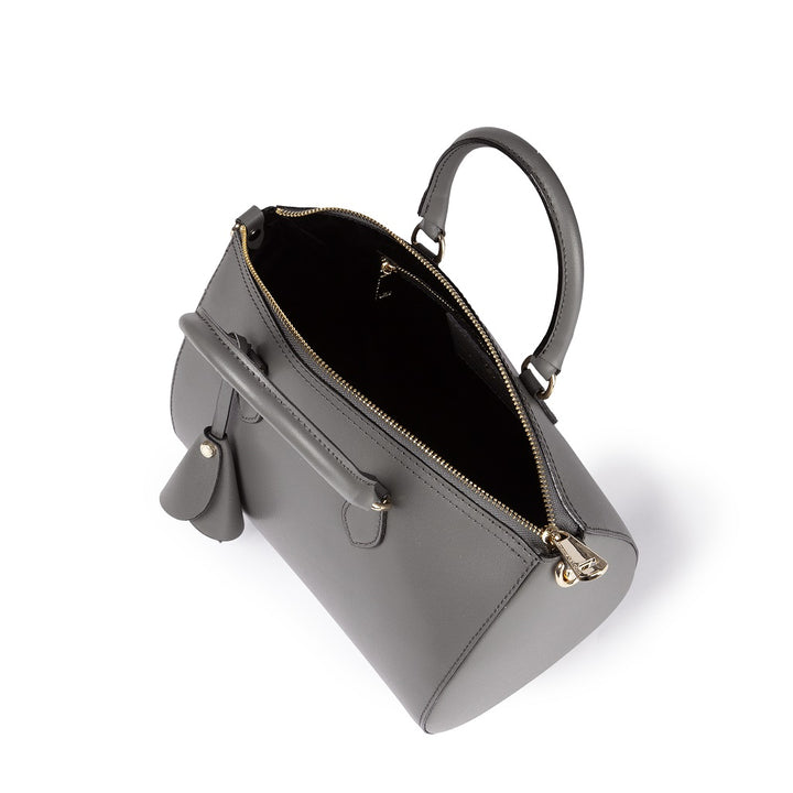 Roberta Gandolfi Nicole bowling in pelle stampa "light saffiano" con tracolla staccabile e regolabile Presa