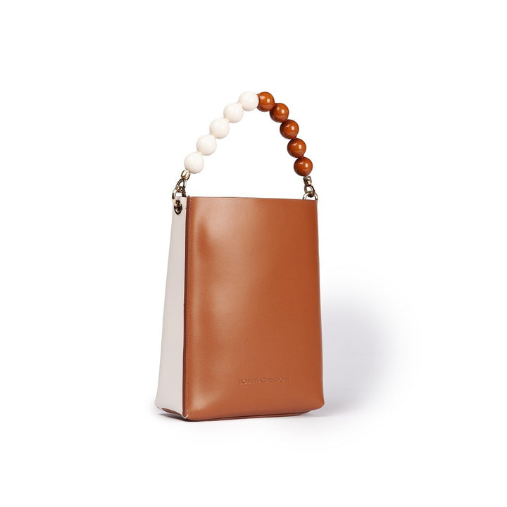Roberta Gandolfi Zoe mini bag in pelle bicolor e manico gioiello Vendita