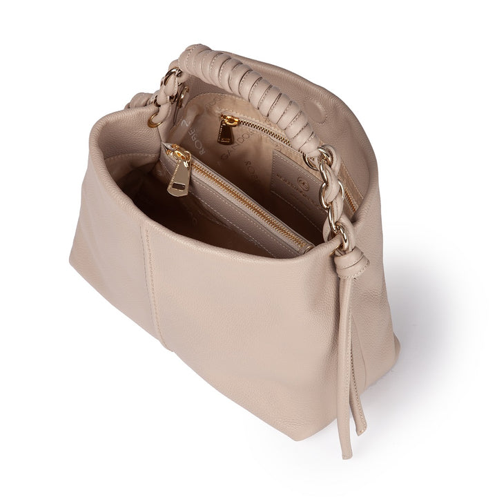 Roberta Gandolfi Amina small borsa a mano in pelle con manico tubolare fasciato e tracolla staccabile Outlet