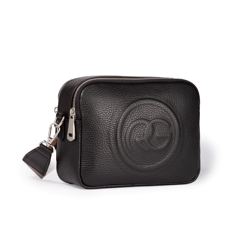 Roberta Gandolfi Roberta Pelle camera e crossbody in pelle con doppio scomparto e tracolla staccabile Saldi