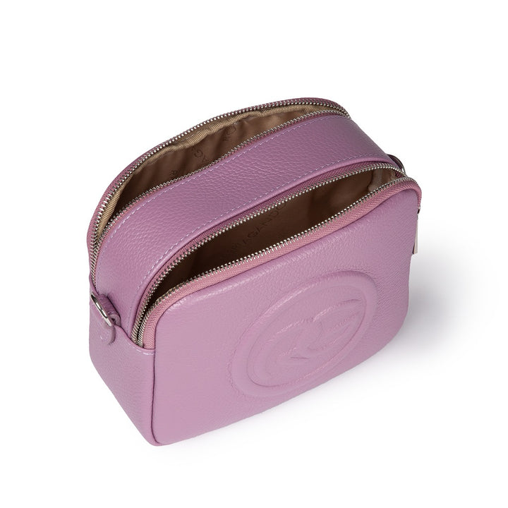 Roberta Gandolfi Roberta Pelle camera e crossbody in pelle con doppio scomparto e tracolla staccabile Nuovo