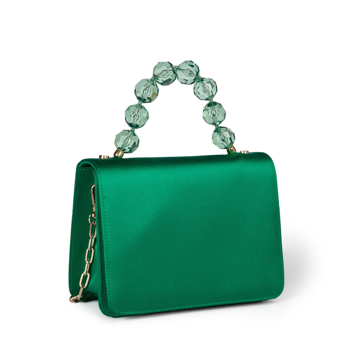 Roberta Gandolfi Sirenetta Mini bag in raso di seta e manico gioiello Nuova
