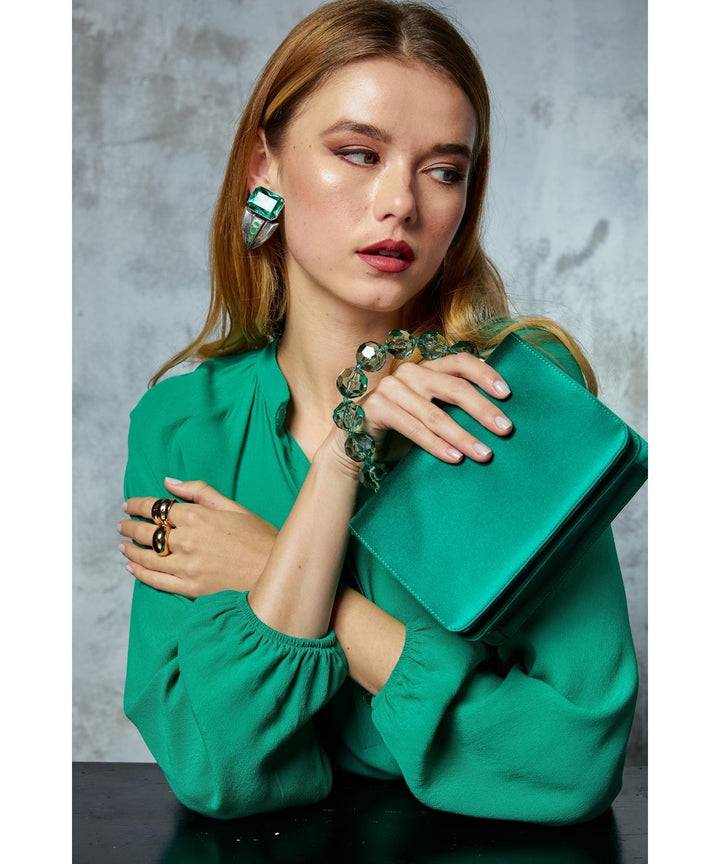 Roberta Gandolfi Sirenetta Mini bag in raso di seta e manico gioiello Nuova