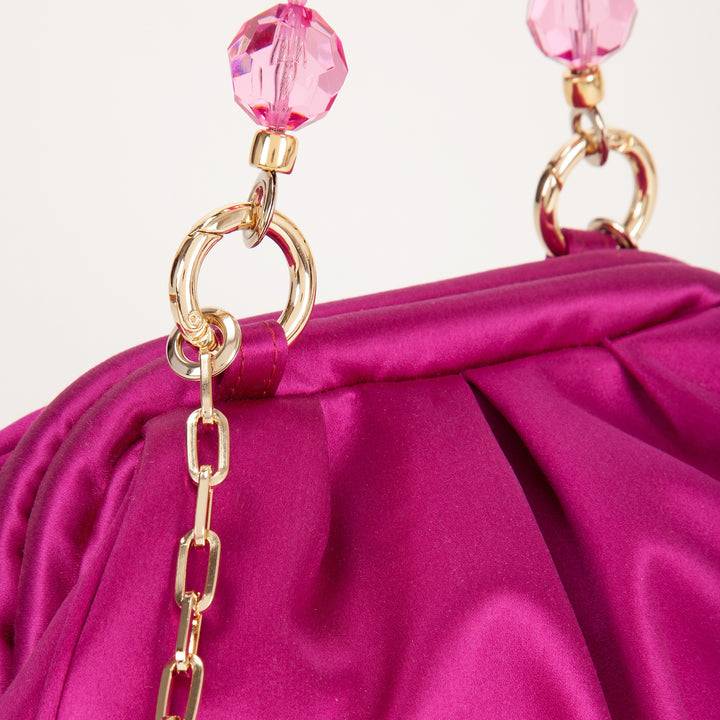 Roberta Gandolfi Sirenetta Puffy mini bag in raso di seta e manico gioiello Qualità