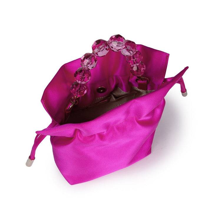 Roberta Gandolfi Sirenetta Tulip mini secchiello in raso di seta e manico gioiello Saldi