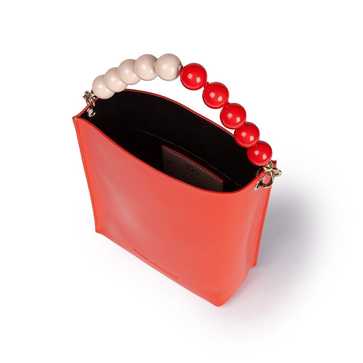 Roberta Gandolfi Zoe mini bag in pelle bicolor e manico gioiello I Più Venduti