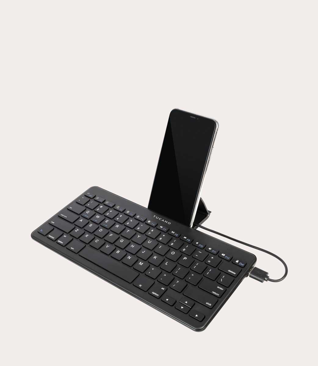 Tucano Tastiera per tablet con stand e cavo Type-C e Micro-USB Nuovo