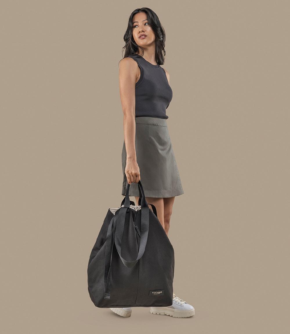 Tucano Borsa shopper verticale in canvas Outlet