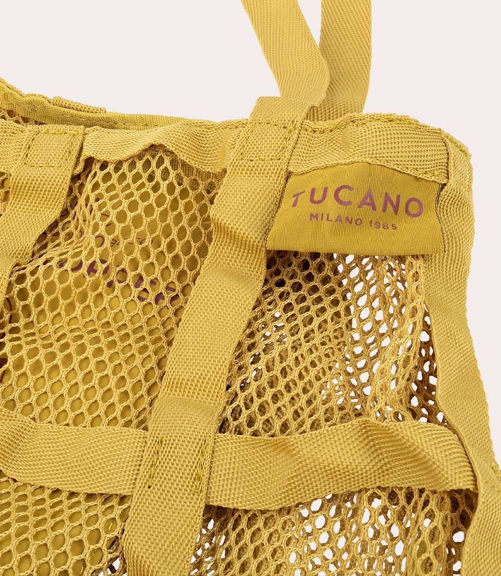 Tucano Borsa shopper pieghevole in rete ottenuta dalla plastica riciclata In Saldo