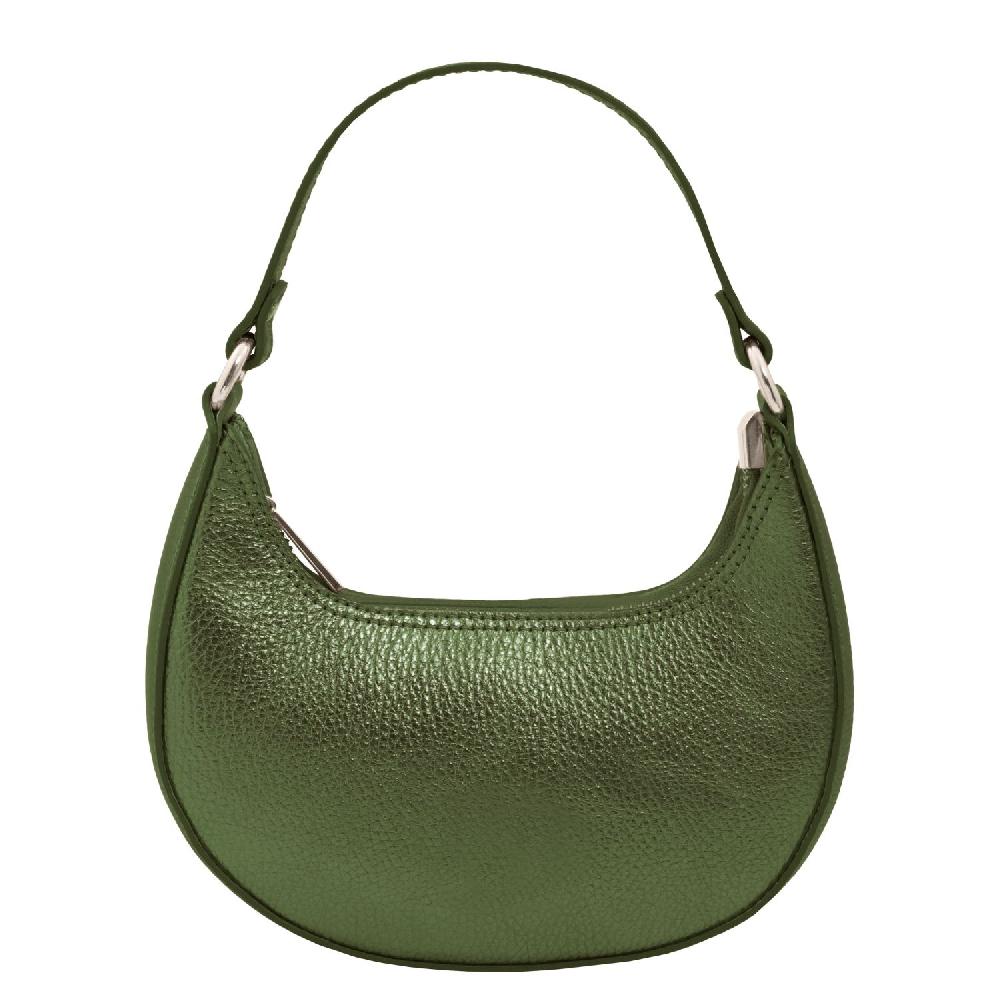 Tuscany Leather Metallic Leather Handbag With Chain Strap Economico