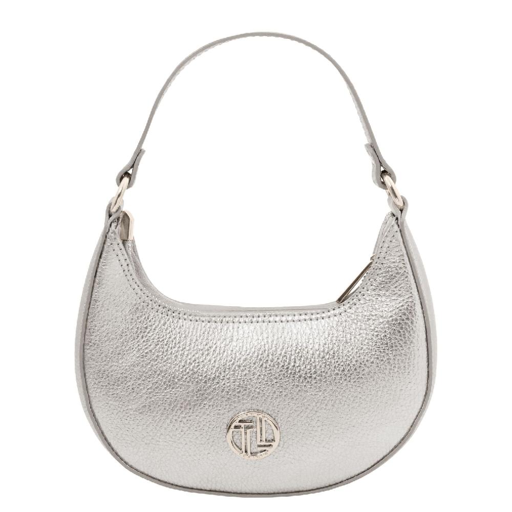 Tuscany Leather Metallic Leather Handbag With Chain Strap Nuova