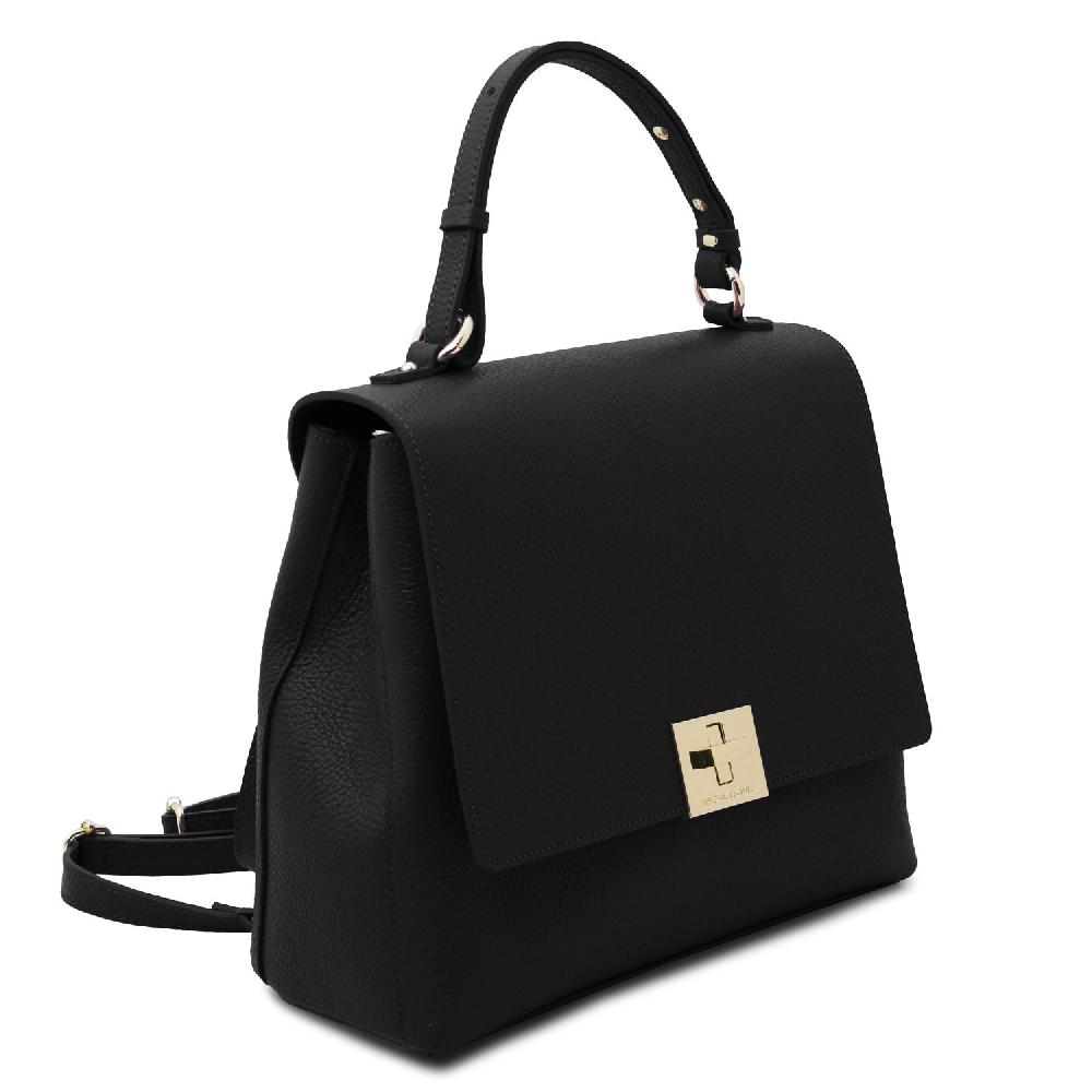 Tuscany Leather Borsa a Mano in Pelle Convertibile a Zaino Nuovo