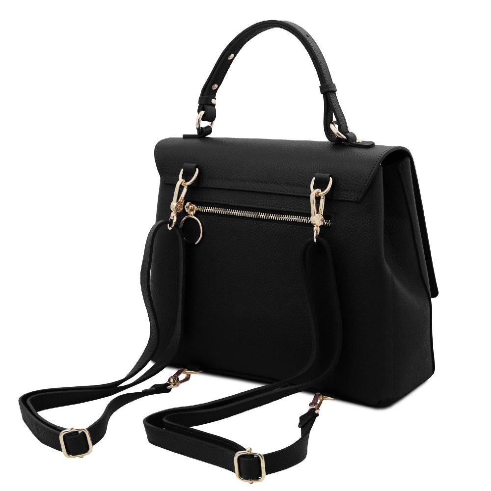 Tuscany Leather Borsa a Mano in Pelle Convertibile a Zaino Nuovo