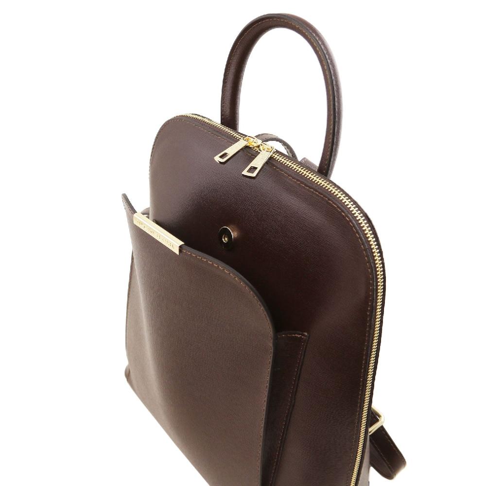Tuscany Leather Zaino da Donna in Pelle Saffiano Soddisfazione Garantita