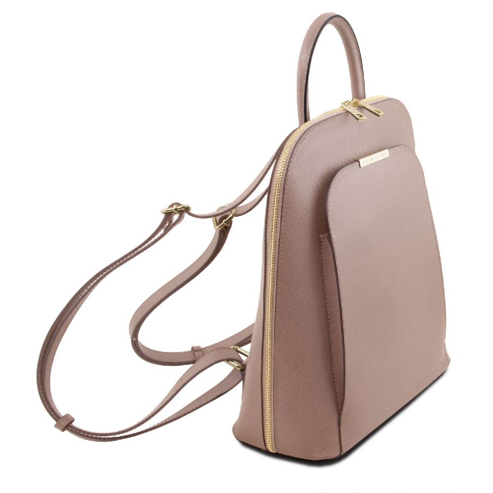 Tuscany Leather Zaino da Donna in Pelle Saffiano Pezzi Unici