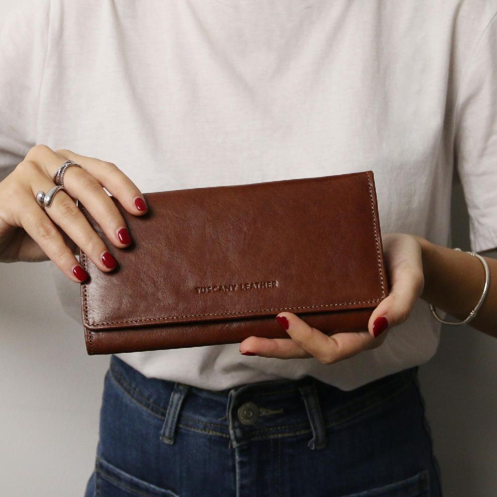 Tuscany Leather Esclusivo Portafoglio da Donna in Pelle Novità