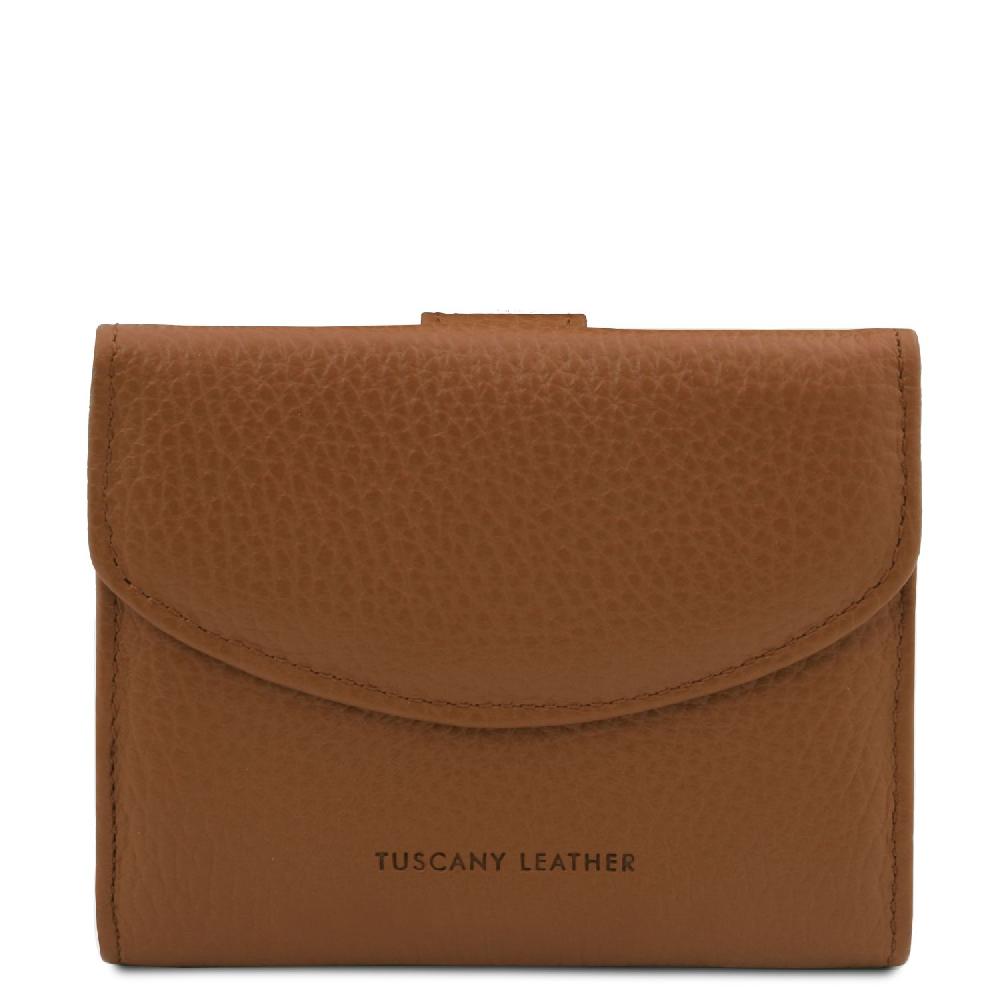 Tuscany Leather Esclusivo Portafoglio da Donna 3 Ante con Portaspiccioli in Pelle Economico
