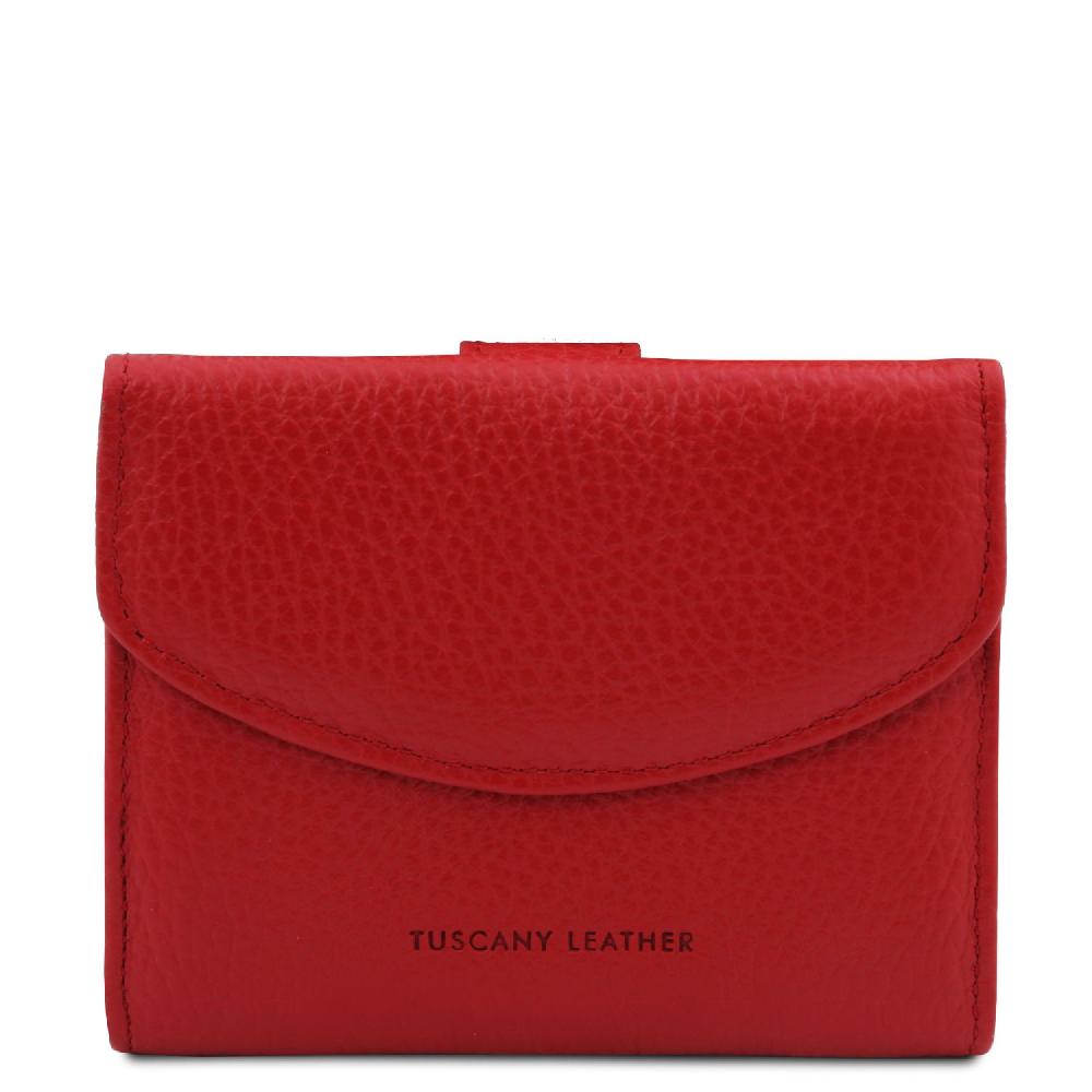 Tuscany Leather Esclusivo Portafoglio da Donna 3 Ante con Portaspiccioli in Pelle Outlet