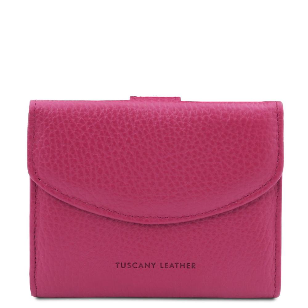 Tuscany Leather Esclusivo Portafoglio da Donna 3 Ante con Portaspiccioli in Pelle In Vendita