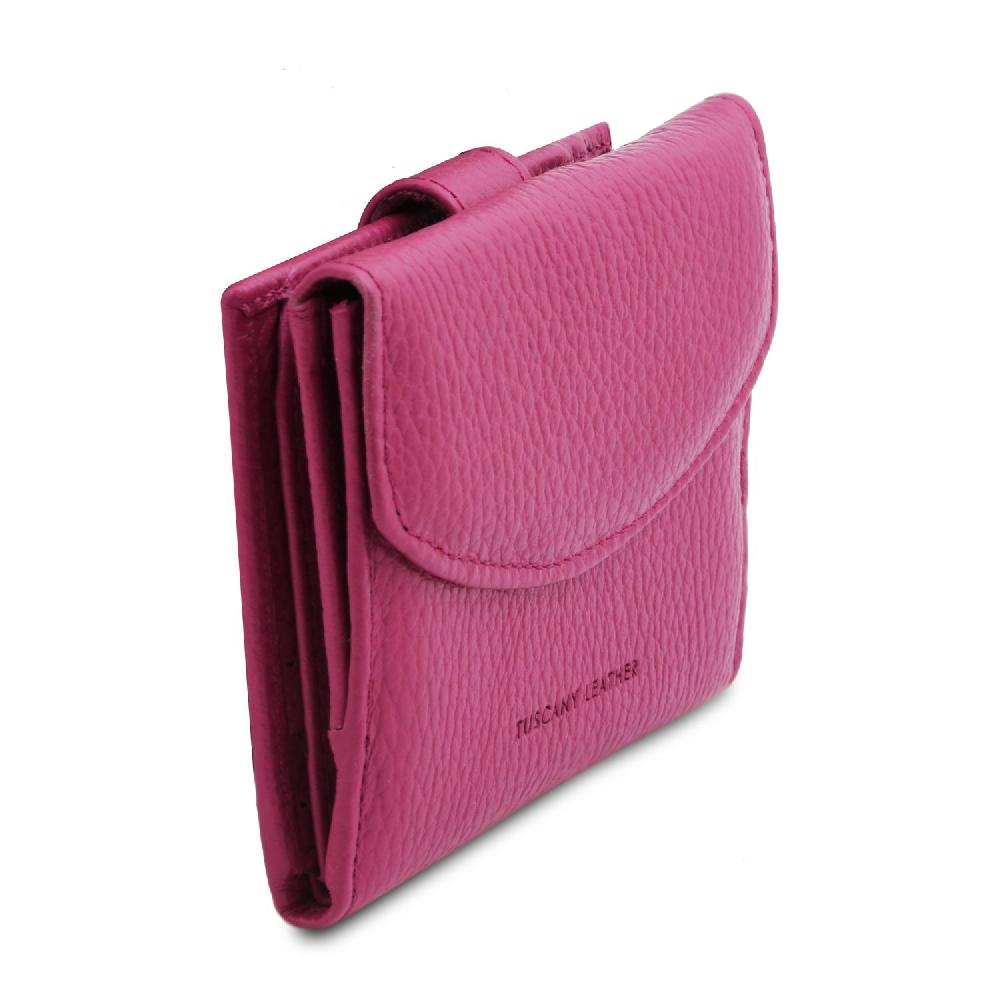Tuscany Leather Esclusivo Portafoglio da Donna 3 Ante con Portaspiccioli in Pelle In Vendita