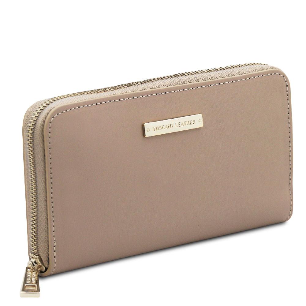 Tuscany Leather Esclusivo Portafogli in Pelle zip Around Vendita Calda