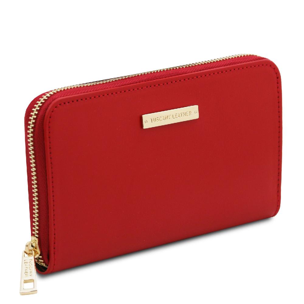 Tuscany Leather Esclusivo Portafogli in Pelle zip Around Vendita Economica