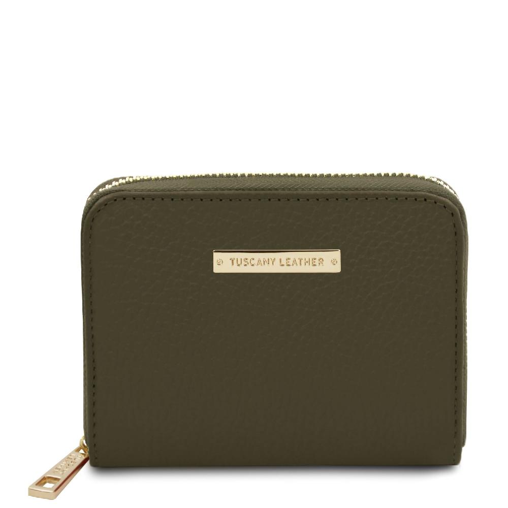 Tuscany Leather Esclusivo Portafogli in Pelle zip Around In Saldo