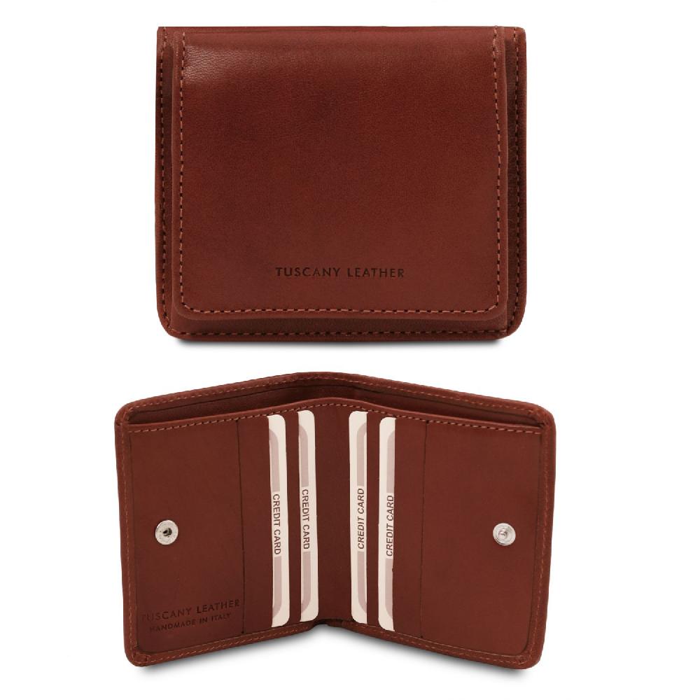 Tuscany Leather Esclusivo Portafogli in Pelle con Portamonete Moda