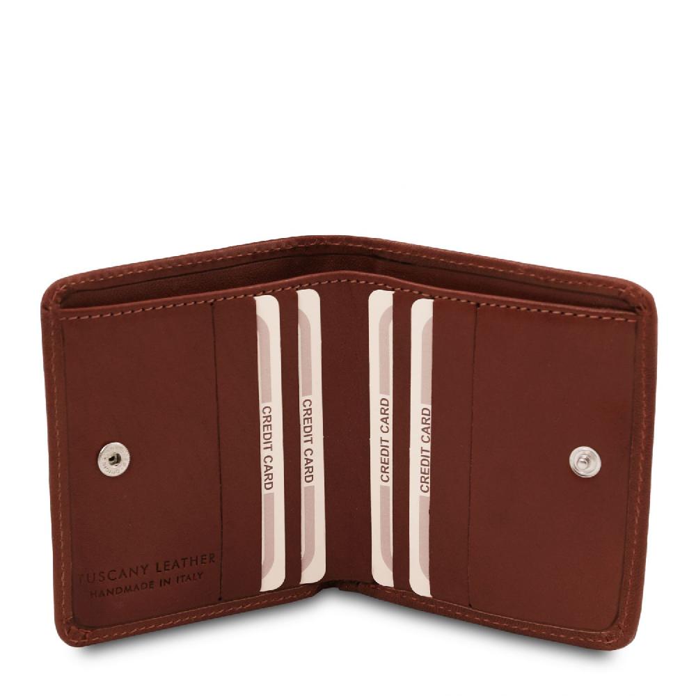 Tuscany Leather Esclusivo Portafogli in Pelle con Portamonete Moda