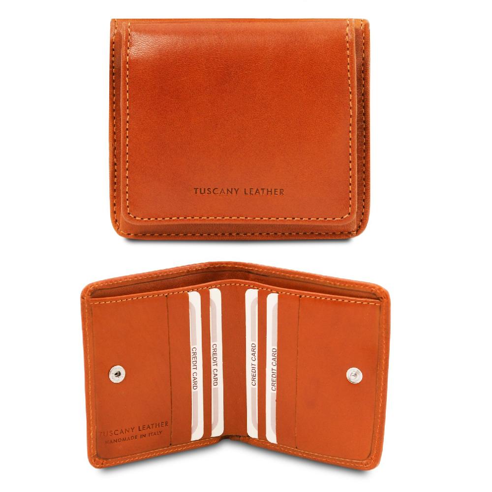 Tuscany Leather Esclusivo Portafogli in Pelle con Portamonete In Linea