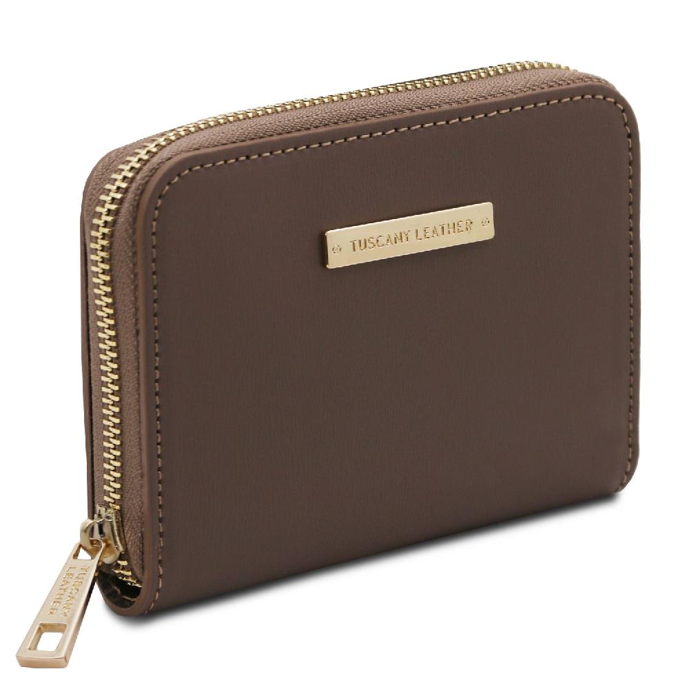 Tuscany Leather Esclusivo Portafogli in Pelle zip Around Spedizione Gratuita