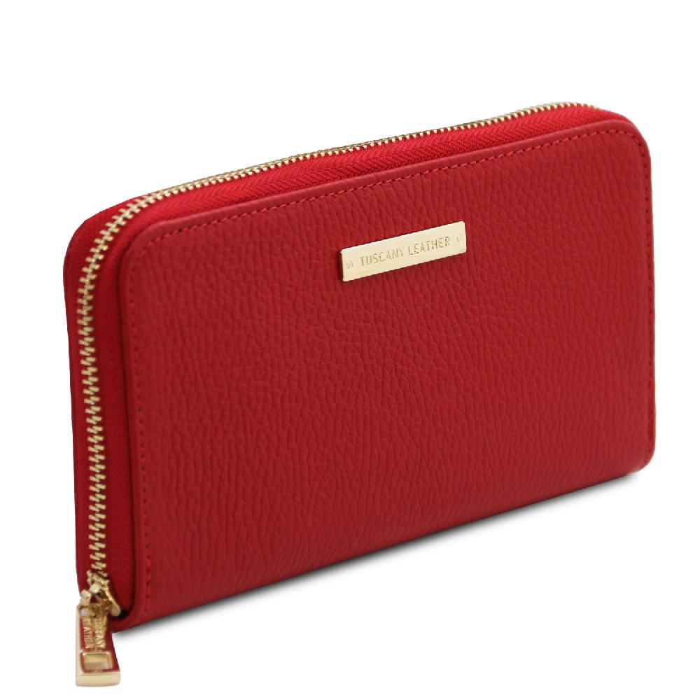 Tuscany Leather Esclusivo Portafogli in Pelle zip Around Promozione Limitata