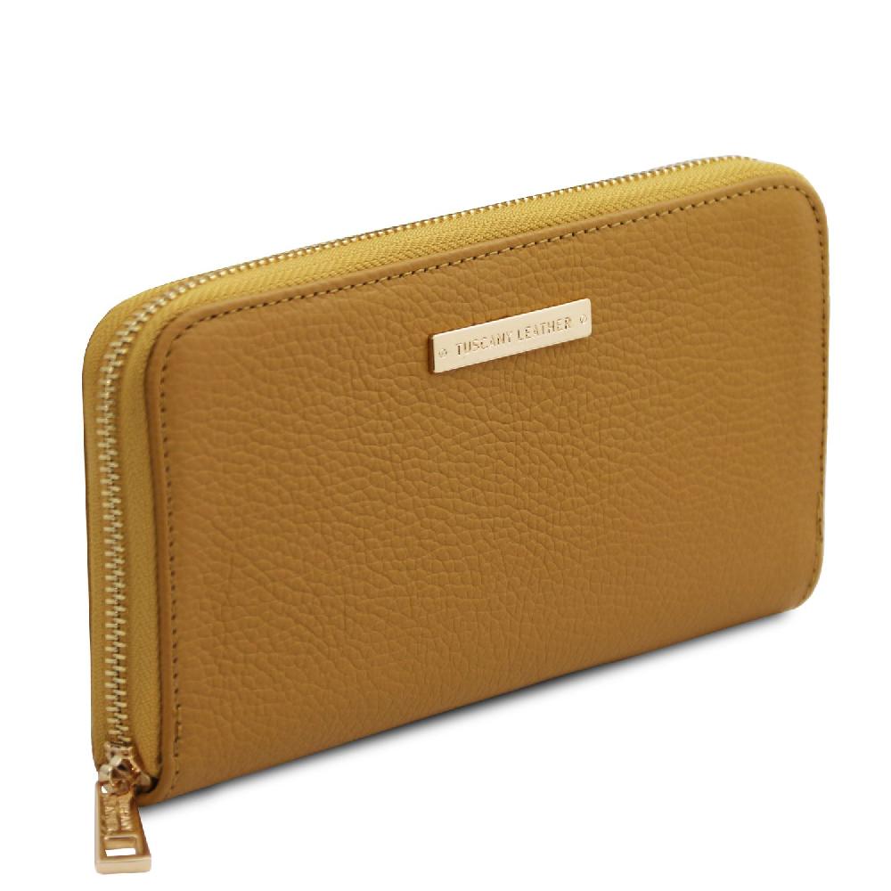 Tuscany Leather Esclusivo Portafogli in Pelle zip Around Shopping Online