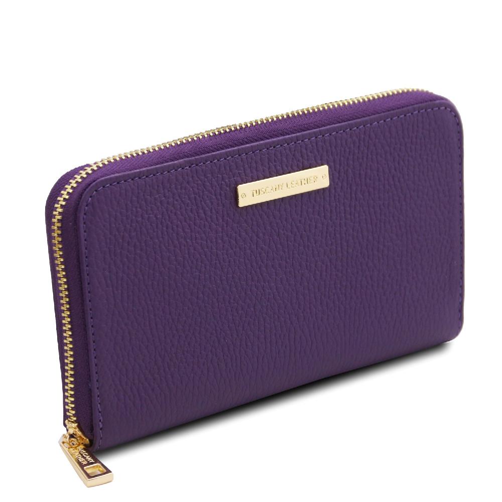 Tuscany Leather Esclusivo Portafogli in Pelle zip Around Prezzo Ridotto