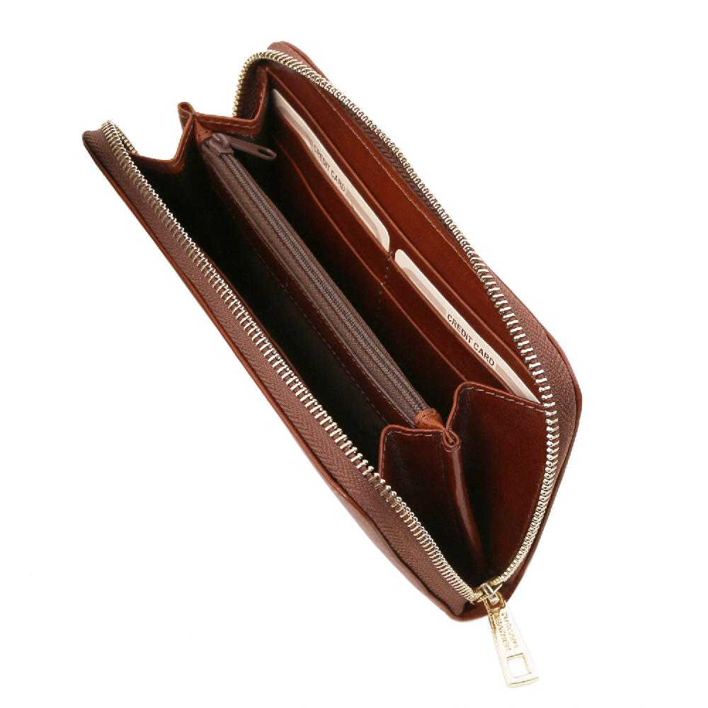 Tuscany Leather Esclusivo Portafogli in Pelle zip Around Convenienza