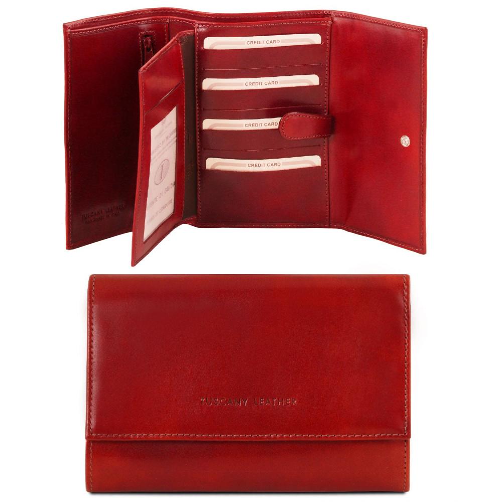 Tuscany Leather Esclusivo Portafogli da Donna in Pelle 4 Ante Vendita