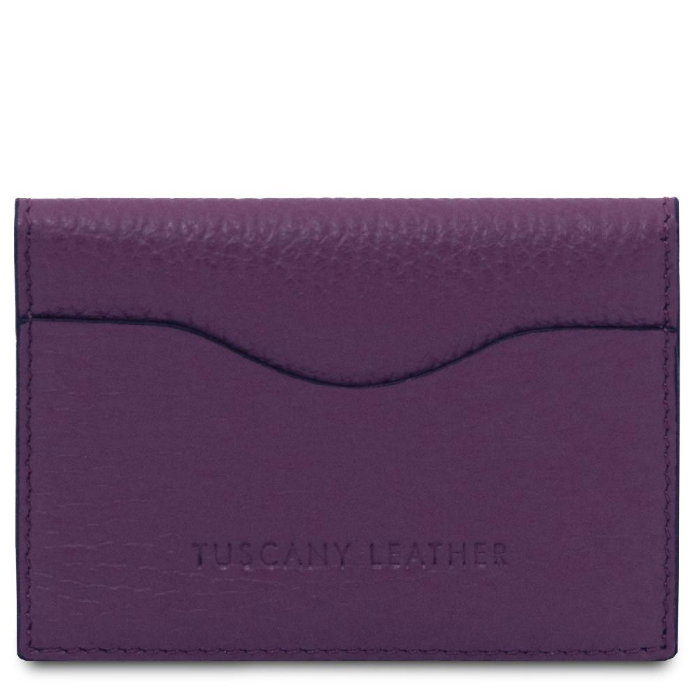 Tuscany Leather Porta Biglietti da Visita / Carte di Credito in Pelle Consegna Veloce