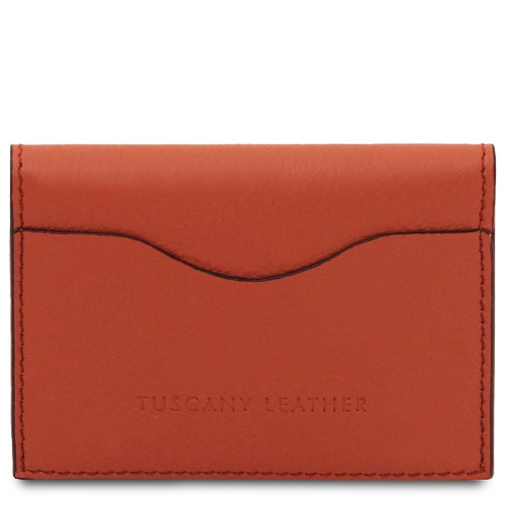 Tuscany Leather Porta Biglietti da Visita / Carte di Credito in Pelle Presa