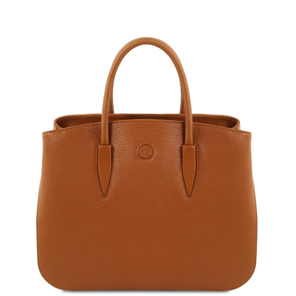 Tuscany Leather Borsa a Mano in Pelle e Portafoglio in Pelle 3 Ante con Portaspiccioli Qualità Garantita