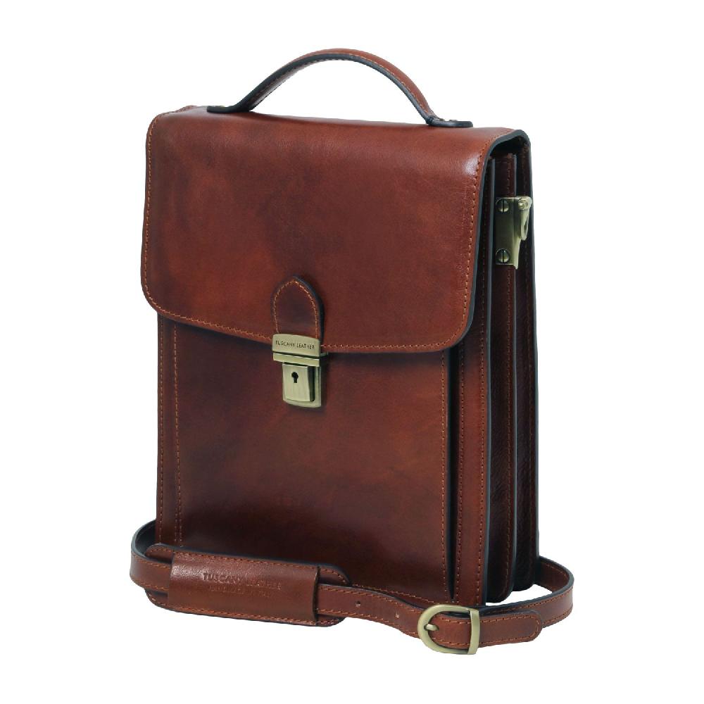 Tuscany Leather Borsello in Pelle a Tracolla - Misura Grande Ultimi tre giorni