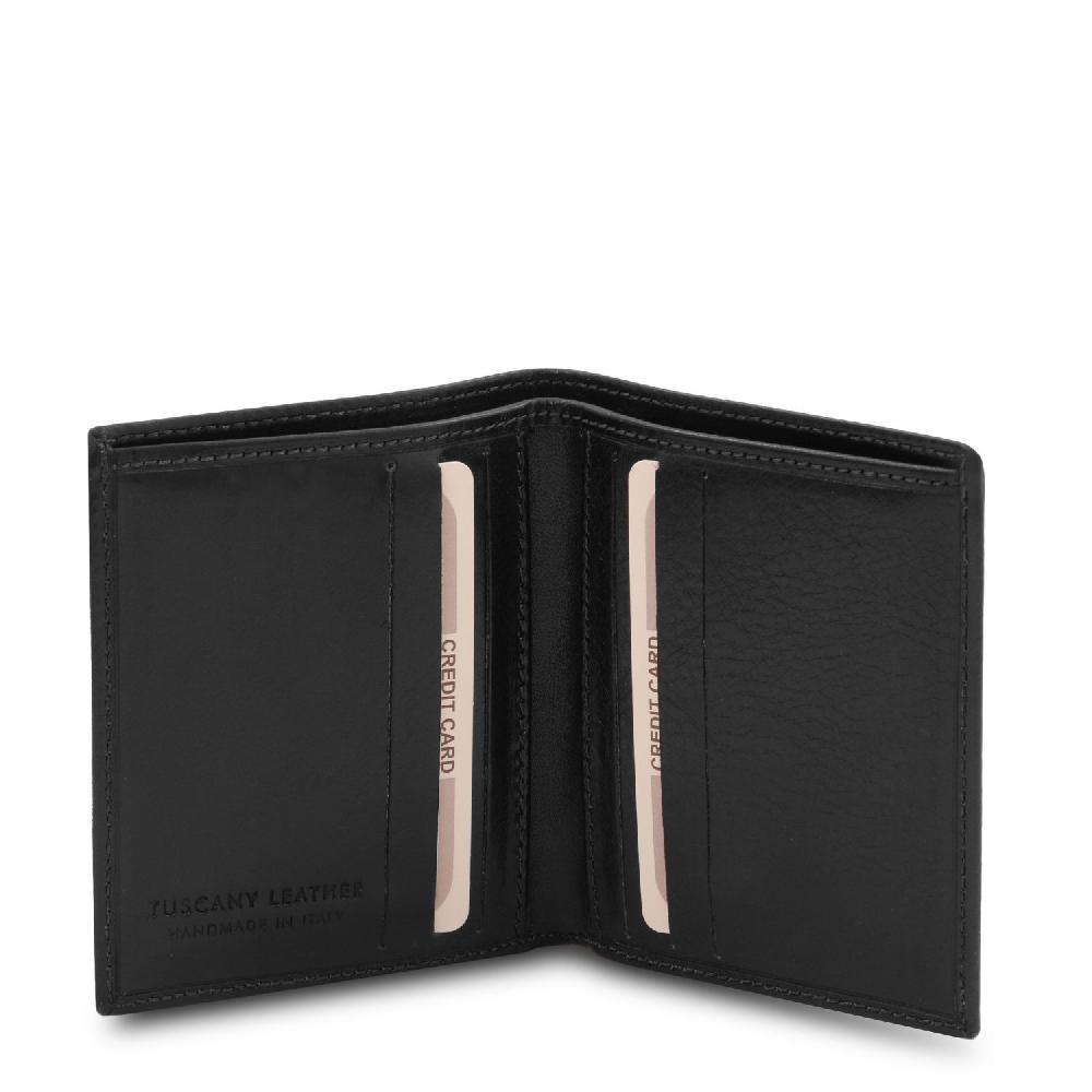 Tuscany Leather Esclusivo Portafoglio Uomo in Pelle 2 Ante Sconti questo mese