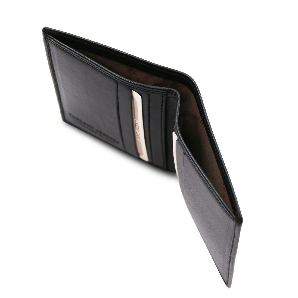 Tuscany Leather Esclusivo Portafoglio Uomo in Pelle 2 Ante Sconti questo mese