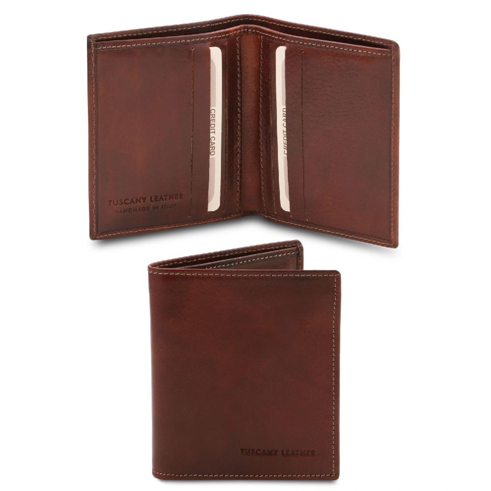 Tuscany Leather Esclusivo Portafoglio Uomo in Pelle 2 Ante Italy