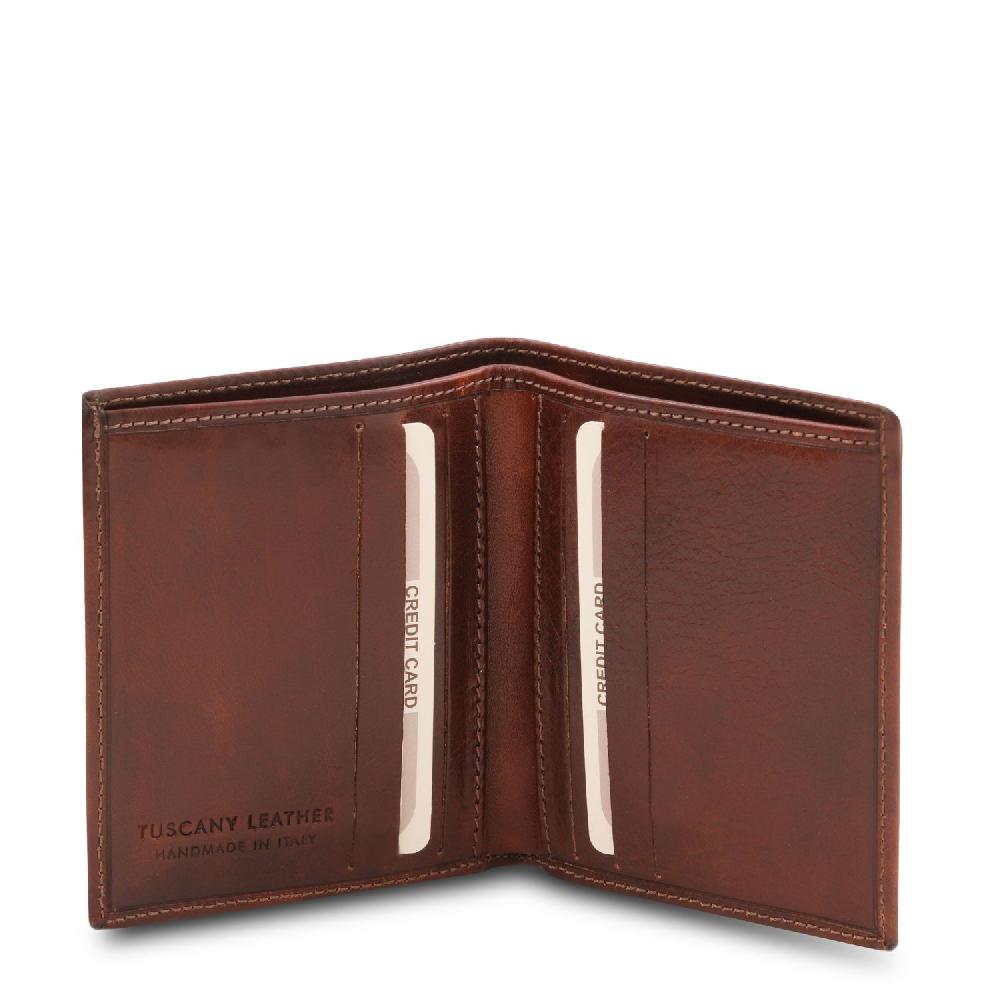 Tuscany Leather Esclusivo Portafoglio Uomo in Pelle 2 Ante Italy