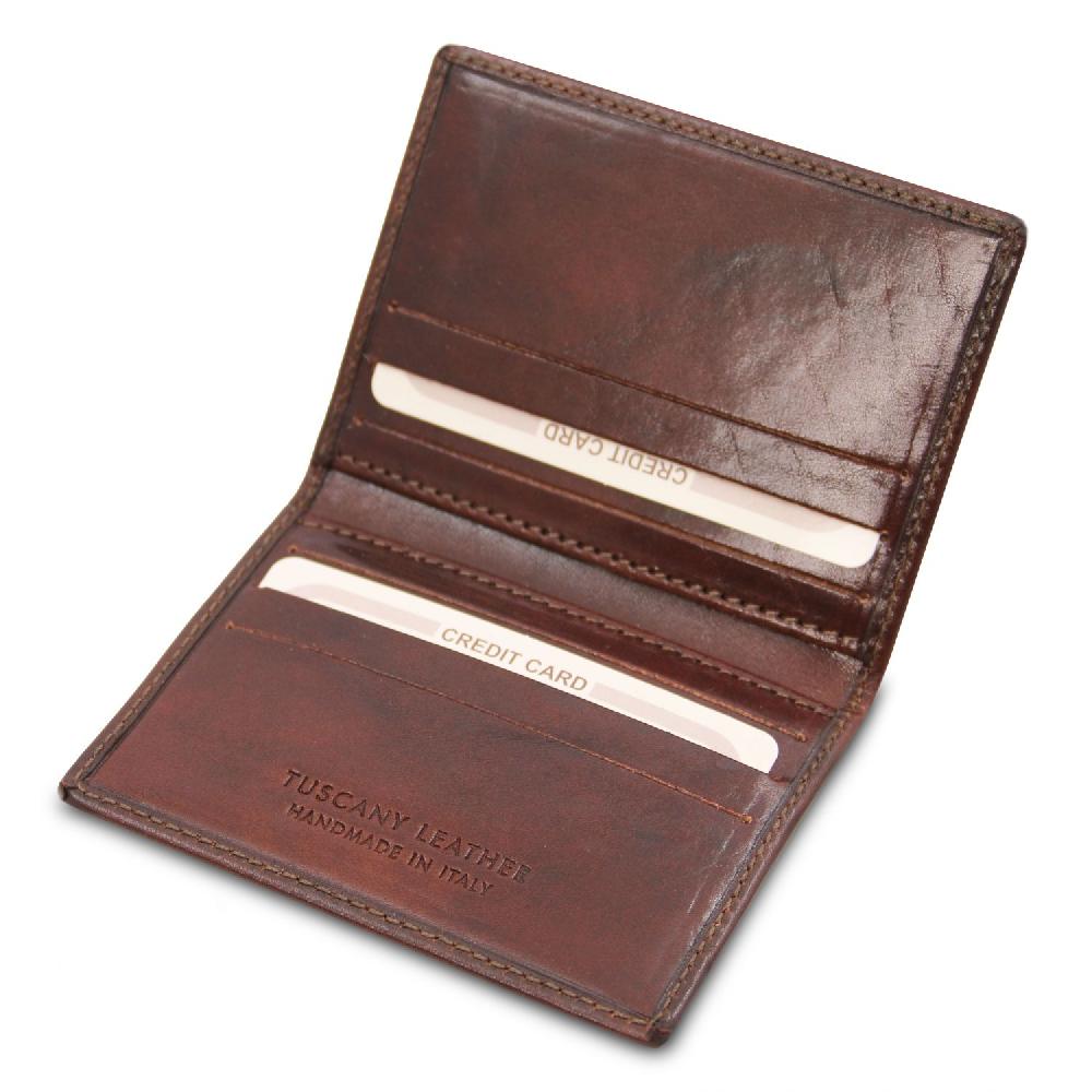 Tuscany Leather Esclusivo Portacarte in Pelle In Linea