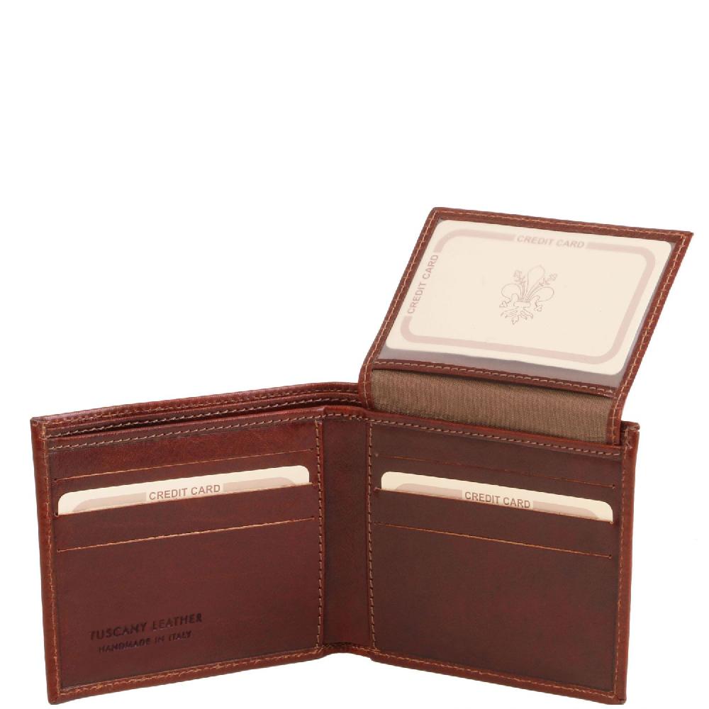 Tuscany Leather Esclusivo Portafoglio Uomo in Pelle 3 Ante Negozi Online