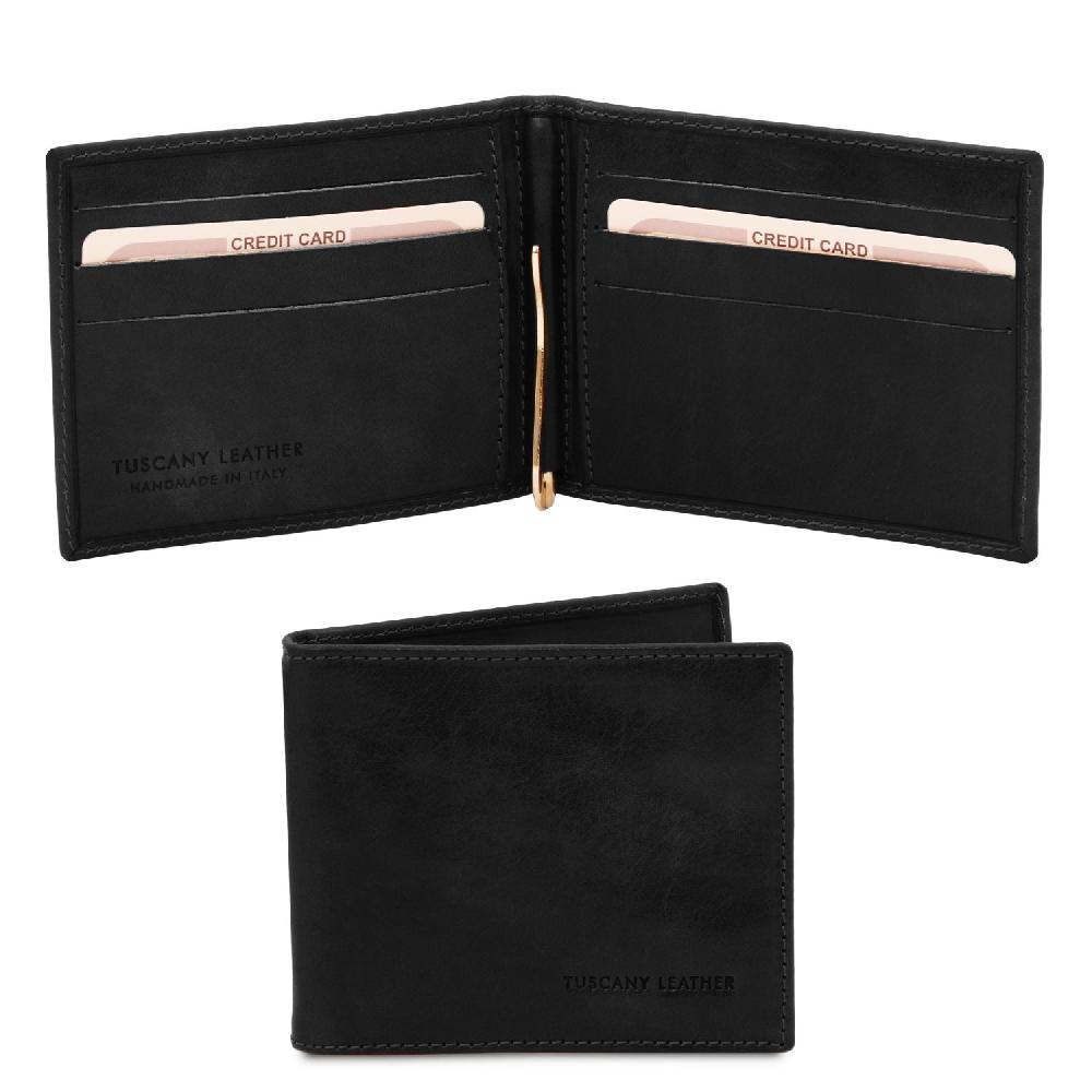 Tuscany Leather Esclusivo Portacarte in Pelle con Fermasoldi Sottocosto